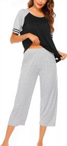 img 4 attached to Women'S Pajama Sets: SWOMOG Two-Piece Nightwear Long Sleeve Sleepwear Lounge Wear