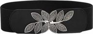 vintage leaf elastic waistband for women - stretchy belt for dresses, jumpsuits, and more - wide dress belt alaix logo