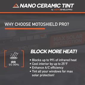 img 3 attached to 🔆 MotoShield Pro 2mil Ceramic Window Tint Film | Auto UV Block & Infrared Heat Reduction - Premium Professional Grade | 70% VLT, Size: 20” x 10 Ft Roll