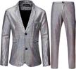 shiny metallic sequin disco suit for men - two-piece set with jacket and pants by lucmatton logo