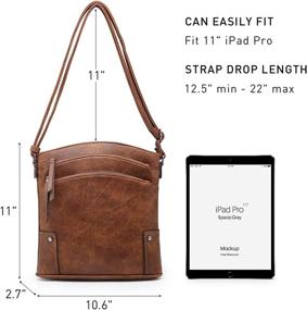 img 1 attached to 👜 Stylish Crossbody Shoulder Handbags & Wallets with Multiple Pockets and Compartments - Women's Crossbody Bags with Zippers