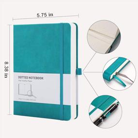 img 2 attached to 2 Pack Rettacy Dotted Grid Hard Cover Journals - 320 Pages Of 120Gsm Thick Paper In Smooth PU Leather With Inner Pocket, 5.75'' × 8.38'' Size