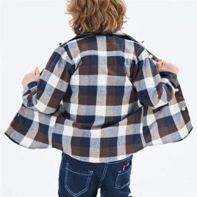 img 1 attached to 👕 Premium Yinggeli Flannel Boys' Tops, Tees & Shirts with Little Sleeve Button Design