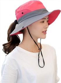 img 4 attached to Women'S UV Protection Sun Hat W/ Cooling Mesh & Ponytail Hole - Foldable For Travel & Outdoor Fishing