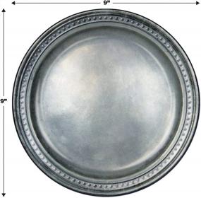 img 1 attached to Medieval Pirate And Halloween Themed Paper Plates – Set Of 24 Pewter Disposable Tableware For All Occasions – 9 Inch, 58178