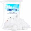 premium 250g polyester fiberfill for home decor and diy projects - recycled and high resilience fluffy stuffing for pillows, dolls, and more! logo