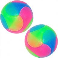 светящиеся мячики для собак: 2 шт. мигающих эластичных мячика для интерактивных игр с домашними животными в темноте! логотип