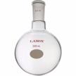 laboy glass 500ml single neck round bottom boiling flask heavy wall with 24/40 joint heating reaction receiving flask organic chemistry lab glassware logo