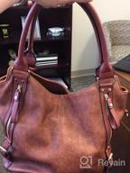 img 1 attached to Stylish Faux Leather Women'S Tote Bag: Plambag Handbags For Everyday Use review by Braden Bowers