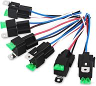 🚗 vaning 6 pack 30a fuse relay switch harness set - 14 awg hot wires, 4-pin 12v dc spst automotive relay (6 pack) logo