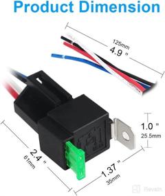 img 1 attached to 🚗 VANING 6 Pack 30A Fuse Relay Switch Harness Set - 14 AWG Hot Wires, 4-Pin 12V DC SPST Automotive Relay (6 Pack)