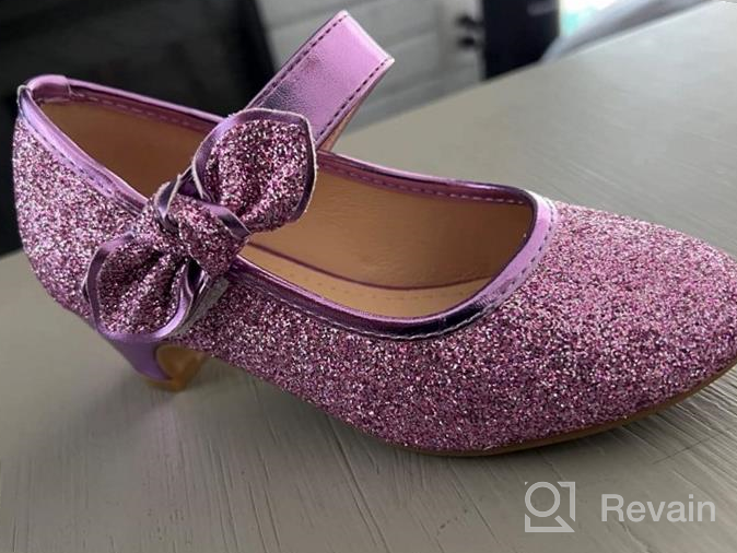 img 1 attached to Adamumu Princess Toddler Sparkle Girls' Flat Shoes review by Carmen Martinez