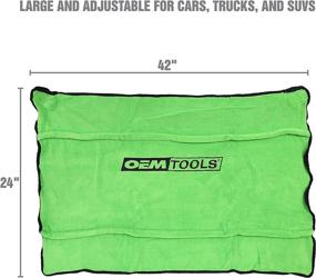 img 1 attached to 🔧 OEMTOOLS 24899 Green Soft Fleece Automotive Fender Cover Work Mat - Padded Mechanic Accessories for Fender Protection & Work Pad