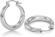 стильно массивные: купите маленькие толстые серьги-кольца sovesi из 14-каратного золота с серебряной стойкой 925 пробы для женщин логотип
