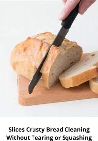 img 3 attached to Нож для хлеба Cestari Advanced Ceramic Revolution: 8-дюймовое зубчатое лезвие, не требующее заточки — кухонный набор с ножом для нарезки и защитным чехлом в роскошной подарочной коробке