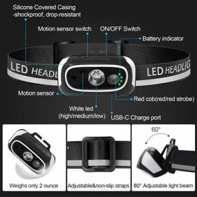 img 2 attached to 500Lm LED Chest Light: Rechargeable Runners' Headlamp For Night Running, 5Modes Waterproof & Reflector - Suitable For Kids, Hiking & More!