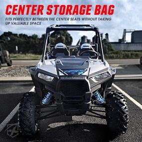 img 1 attached to 🔴 Xprite UTV RZR Center Seat Storage Bag for Polaris Razor 570 800 S 900 1000 XP Turbo (2008-2021) | Water Resistant Zippers | Offroad Cab Pack Pocket - Red