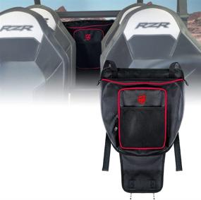 img 4 attached to 🔴 Xprite UTV RZR Center Seat Storage Bag for Polaris Razor 570 800 S 900 1000 XP Turbo (2008-2021) | Water Resistant Zippers | Offroad Cab Pack Pocket - Red