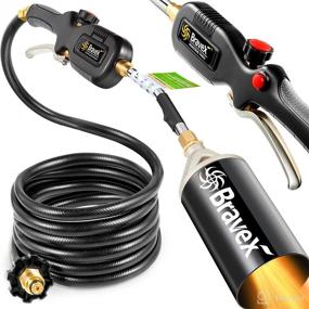 img 4 attached to 🔥 Efficient 700,000 BTU Propane Torch Weed Burner - Electronic Pulse Ignition, 10FT Hose for Bonfires, Weeds, Snow Ice, and Wood Burning (AAA Battery not included)