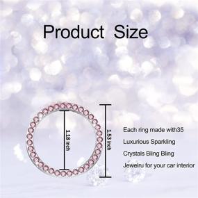 img 3 attached to 💎 Gseigvee Crystal Rhinestone Ring: Sparkling Car Decoration for Stylish Interior, Pink Emblem Sticker for Auto Engine Start Stop Button