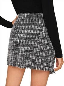 img 3 attached to Chic And Comfy: WDIRARA Women'S Mid Waist Plaid Mini Skirt For Casual Style