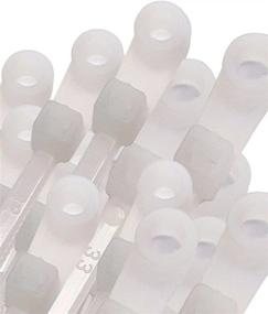 img 2 attached to 8 Inch 50-lb Mounting Hole Cable Ties: 100 Pack of Nail Screw Wire Hole Zip Ties (100 Clear/Natural)