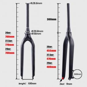 img 3 attached to 29Er Carbon Mountain Bike Fork, BXT Super Light 9Mm Tapered Bicycle Disc Brake 3K Glossy Fork For MTB Parts