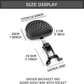 img 2 attached to 🏍️ Enhance Your Riding Comfort with the Diamond Plug-In Driver Backrest Pad for Indian Chief Motorcycles (Type C) - 2014-2022 Models