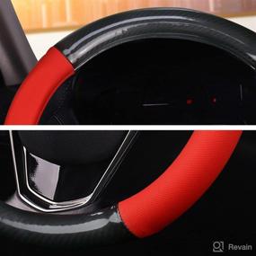 img 1 attached to Tioneger Steering Wheel Cover For Men Women