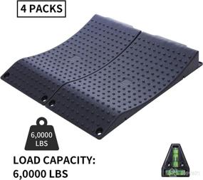 img 3 attached to Homeon Wheels Tire Saver Ramps - Enhanced Design with Anti-Slip Pads for Flat Spot and Tire Flat Prevention - 4 Pack (Black) - Including Carrying Bag and T Level