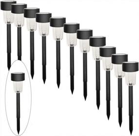 img 4 attached to 12 Pcs Solar Pathway Lights: Illuminate Your Lawn, Patio, Yard & Garden!