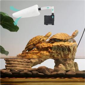 img 4 attached to 🐢 Hypool Turtle Tank Filter: Basking Platform & Low Level Water Filtration for Amphibians and Reptiles, Suitable for 5-30 Gallon Terrariums