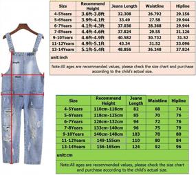 img 1 attached to Stylish And Comfortable Girls' Denim Jumpsuit With Color Changing Sequin Pants And Adjustable Belts