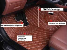 img 3 attached to Worth-Mats Custom Fit Floor Mats for Landrover Range Rover Sport 2010-2013: Full Coverage All-Weather 2 Row Liner Set, Black with Red Stitching