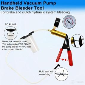 img 2 attached to 🔴 Red 2-in-1 JoyFans Hand Vacuum Pump Brake Bleeder Kit: One-Man Automotive, Motorcycle, Car & Kitchen Food Canning Fluid Bleeding System Tester Tool for Brake, Clutch, Power Steering Fluid Use