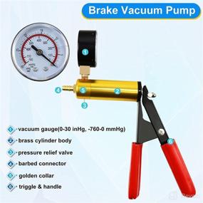 img 1 attached to 🔴 Red 2-in-1 JoyFans Hand Vacuum Pump Brake Bleeder Kit: One-Man Automotive, Motorcycle, Car & Kitchen Food Canning Fluid Bleeding System Tester Tool for Brake, Clutch, Power Steering Fluid Use