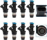 🔧 ocpty fuel injector set: 8pcs 4 hole replacement injectors for chevrolet avalanche 1500, express 1500/2500/3500 & cadillac (02-07) логотип