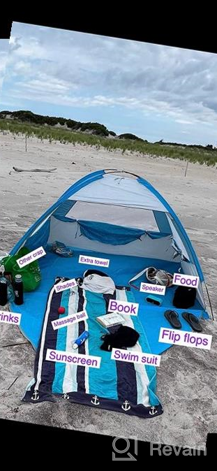 img 1 attached to UPF 50+ UV Protection Beach Tent For 3-7 People - Portable, Lightweight & Easy Setup Sun Shelter Canopy - Gorich Beach Shade Cabana review by James Mcphearson