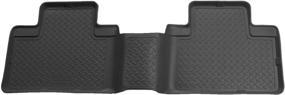 img 1 attached to 🔲 Husky Liners Classic Style, 2nd Seat Floor Liner - Black, 61331, Compatible with 2006-2010 Hummer H3, 2 Pieces