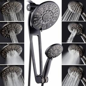 img 2 attached to AQUABAR High-Pressure 48-mode 3-way Shower Spa Combo with Adjustable 18" Extension Arm for Easy Reach & Mobility! Experience Luxurious 7" Rain & Handheld Shower Heads Separately or Together! Oil-Rubbed Bronze