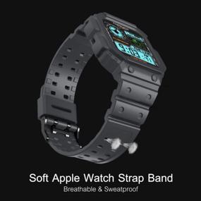 img 1 attached to AmBand Moving Fortress Sport Apple Watch Band And Protective Case For Series 8/7/6/SE/5/4 (45Mm/44Mm/42Mm)