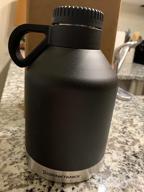 img 1 attached to 32 Oz Obsidian Vacuum Insulated Beer Growler With Handle - Leakproof Stainless Steel DrinkTanks Session Container For Beverages Like Soda, Wine Or Coffee. review by Russell Smith