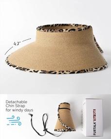 img 2 attached to Stay Stylish And Sun-Safe: FURTALK'S Wide Brim Straw Sun Visor Hats For Women