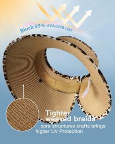 img 3 attached to Stay Stylish And Sun-Safe: FURTALK'S Wide Brim Straw Sun Visor Hats For Women