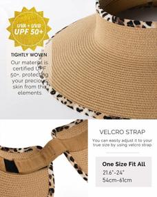img 1 attached to Stay Stylish And Sun-Safe: FURTALK'S Wide Brim Straw Sun Visor Hats For Women