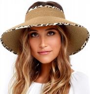 stay stylish and sun-safe: furtalk's wide brim straw sun visor hats for women logo