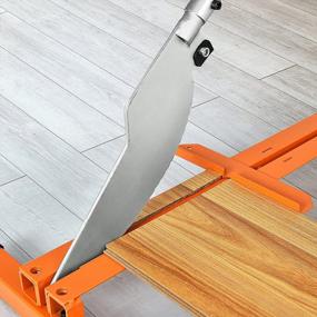 img 1 attached to Upgraded Vinyl Plank Cutter - Manual Laminate Floor Cutting Tool With Movable V Support, Heavy Duty Steel, Quick Cut For 8-12Inch Wide Floor Tiles By Nisorpa