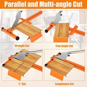 img 2 attached to Upgraded Vinyl Plank Cutter - Manual Laminate Floor Cutting Tool With Movable V Support, Heavy Duty Steel, Quick Cut For 8-12Inch Wide Floor Tiles By Nisorpa