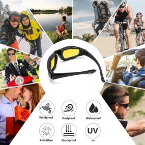 img 3 attached to 3 Pair Motorcycle Riding Glasses Padding Goggles UV Protection Dustproof WindproofMotorcycle Sunglasses With Yellow Lens For Outdoor Sports Actives