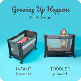 img 3 attached to 🚼 Century Travel On 2-in-1 Compact Playard with Bassinet - Ultimate Convenience for Parents on the Go!